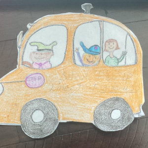 Small School bus safety sticker