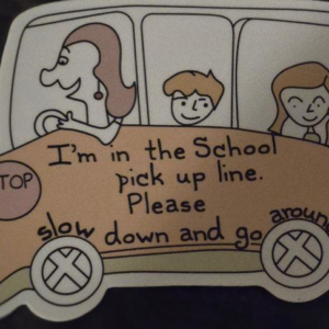 Small custom school safety sticker